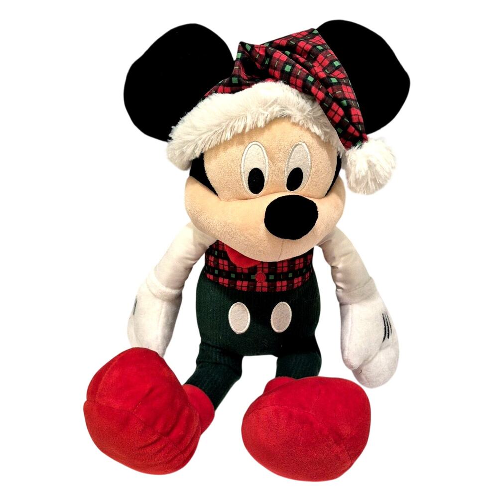 Disney Baby Christmas Mickey Mouse Plush Crinkly Ears 18"